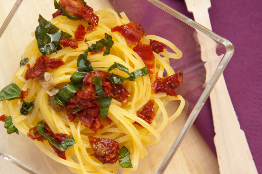 Spaghettini con pomodori secchi_